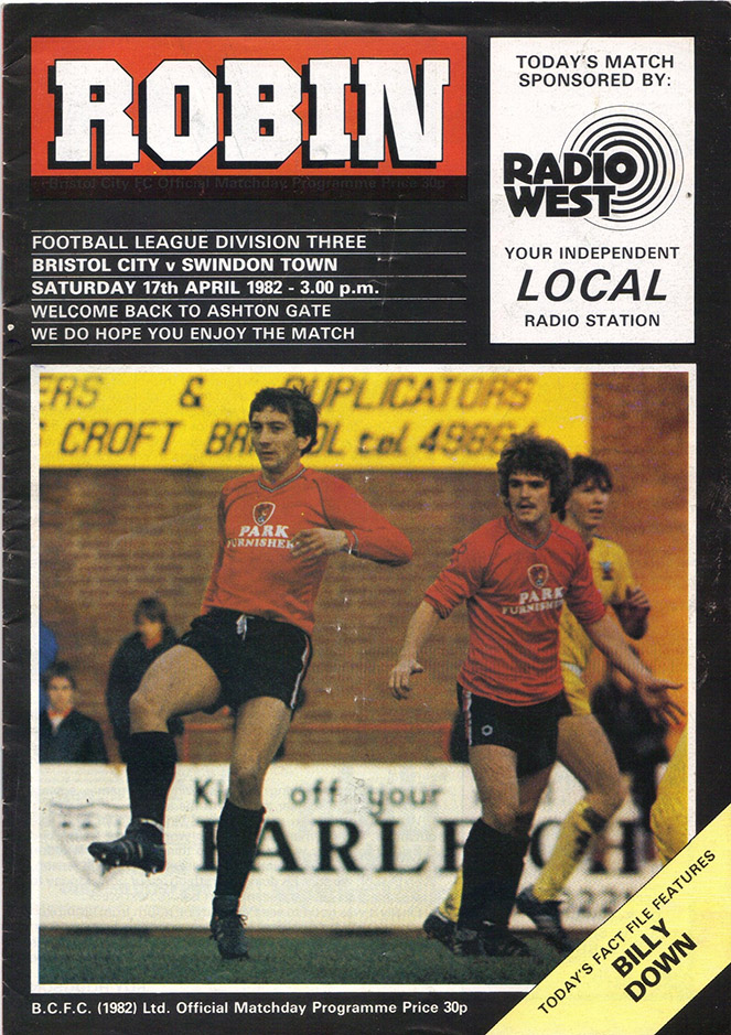<b>Saturday, April 17, 1982</b><br />vs. Bristol City (Away)